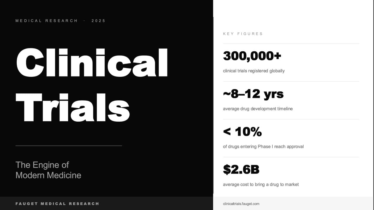 Clinical trials — 10-Slide Industry-Specific Presentation Template (Sophisticated Digital Research Style)