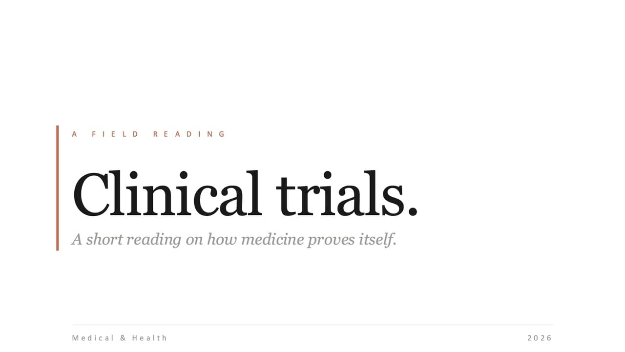 Clinical trials — 10-Slide Industry-Specific Presentation Template (Editorial, Minimalist, Academic Style)