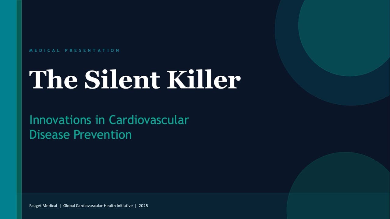 Clinical trials — 10-Slide Industry-Specific Presentation Template (Sophisticated Cardiovascular Tech Style)