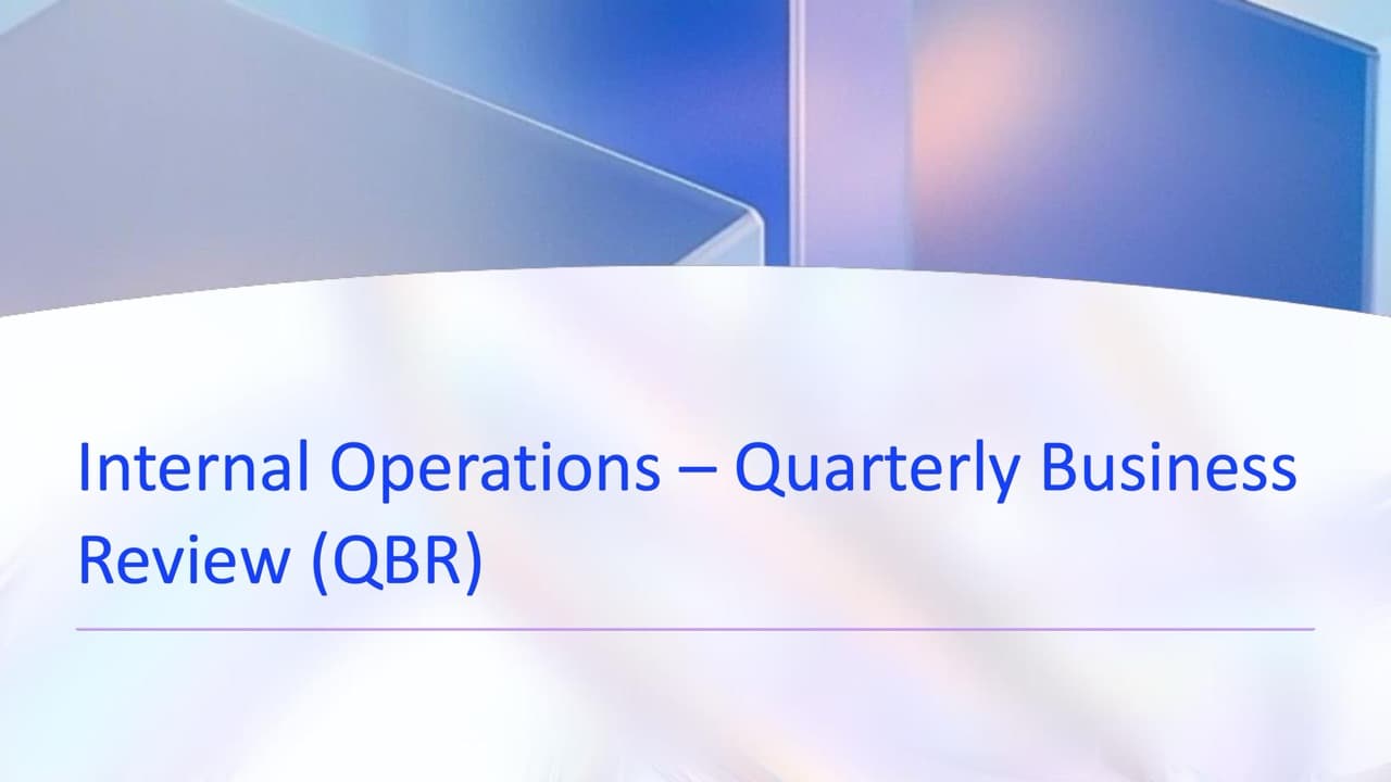 Quarterly Business Reviews — 13-Slide Business & Corporate Presentation Template (Modern Glassmorphism Style)