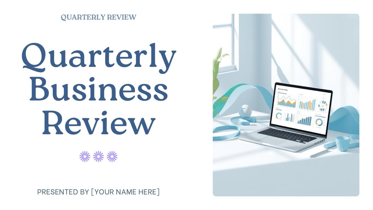 Quarterly Business Reviews — 7-Slide Business & Corporate Presentation Template (Clean Professional Style)