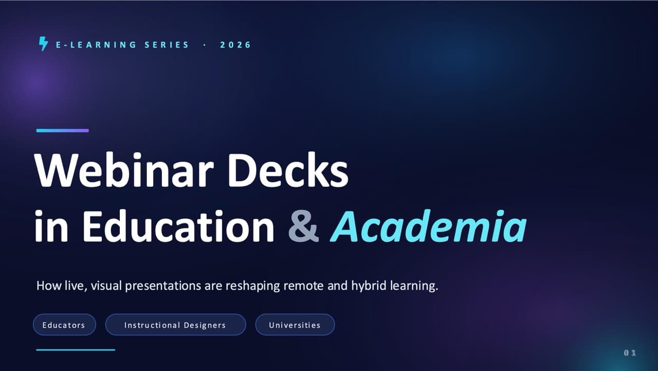 Webinar deck — 13-Slide Educational & Academic Presentation Template (High-Contrast Modular Style)
