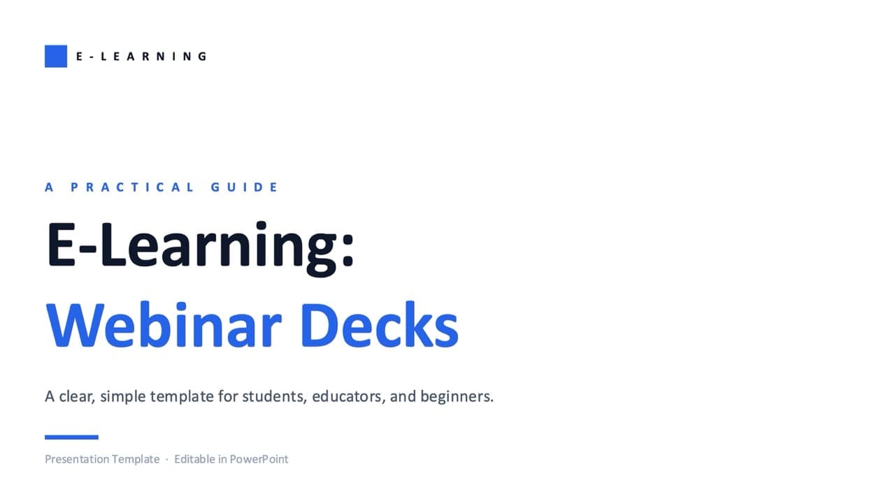 Webinar deck — 11-Slide Educational & Academic Presentation Template (Simple Instructional Style)