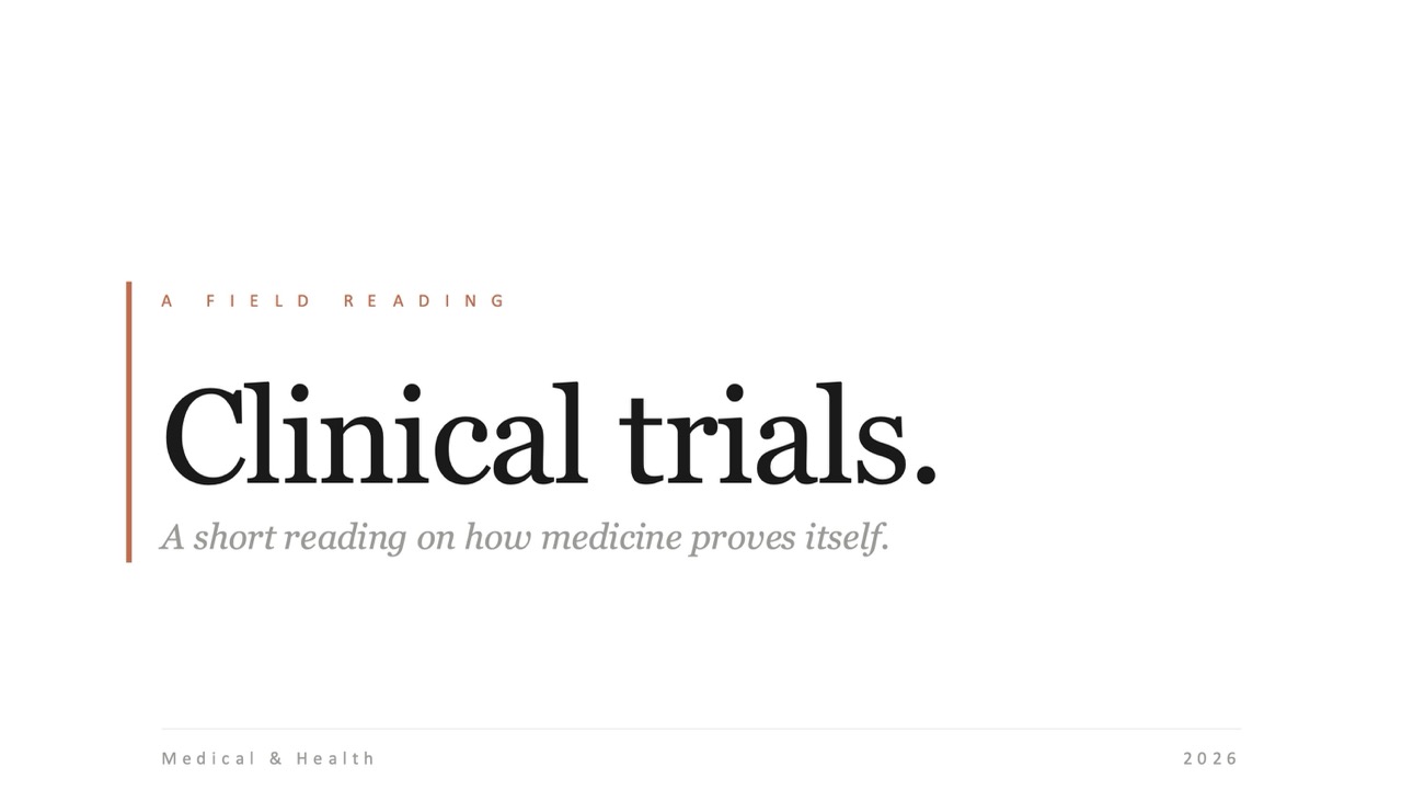 Clinical trials — 10-Slide Industry-Specific Presentation Template (Editorial, Minimalist, Academic Style)
