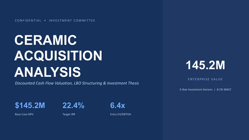 Corporate Finance & Acquisition Analysis Deck — 12-Slide Industry-Specific Presentation Template (Minimalist Style)