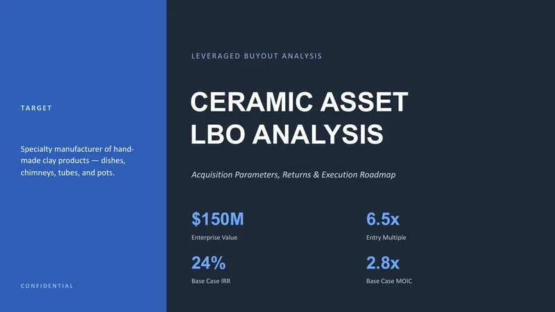 Leveraged Buyout (LBO) Analysis Deck — 12-Slide Industry-Specific Presentation Template (Minimalist Style)