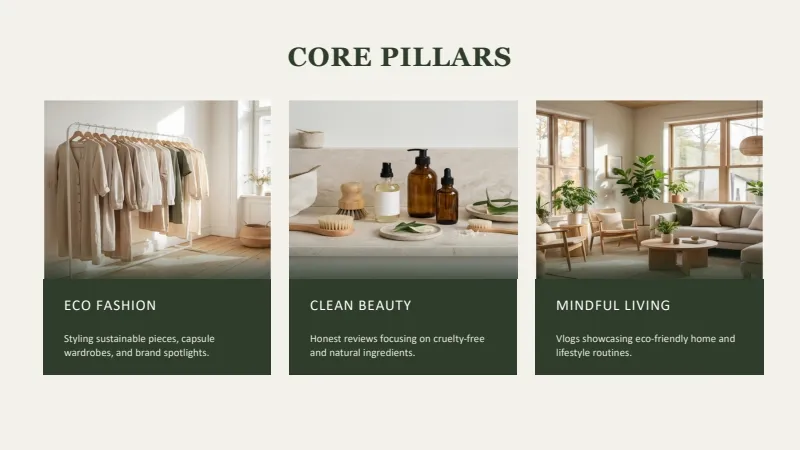 Sustainable Lifestyle Influencer Media Kit — 7-Slide Creative & Portfolio Presentation Template (Minimalist, Earthy Style) — slide 5