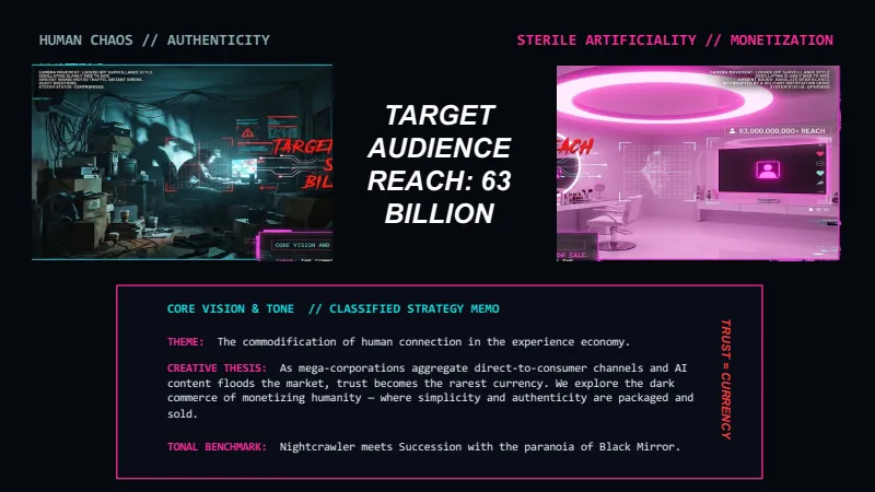 Thriller Film Pitch Deck — 12-Slide Creative & Portfolio Presentation Template (Cyberpunk Style) — slide 2