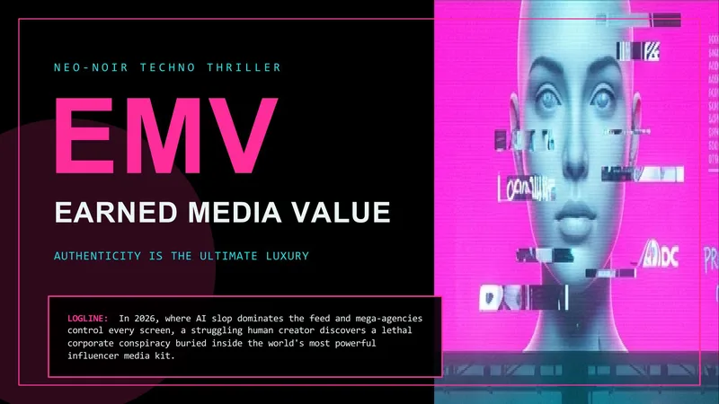 Thriller Film Pitch Deck — 12-Slide Creative & Portfolio Presentation Template (Cyberpunk Style)