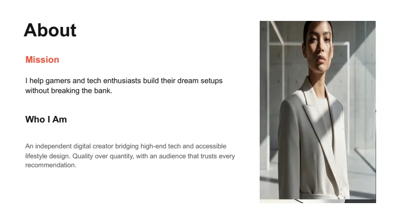 Influencer Media Kit — 7-Slide Creative & Portfolio Presentation Template (Minimalist, Clean Style) — slide 2