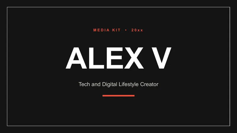Influencer Media Kit — 7-Slide Creative & Portfolio Presentation Template (Minimalist, Clean Style)