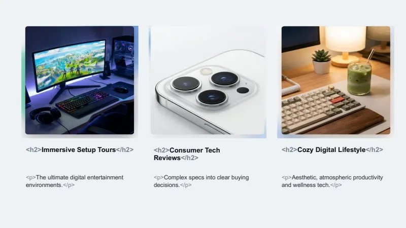Tech Creator Media Kit — 7-Slide Creative & Portfolio Presentation Template (Minimalist Style) — slide 5