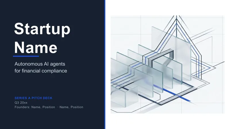 Agentic AI FinTech Series A Pitch Deck — 12-Slide Business & Corporate Presentation Template (Modern Style)
