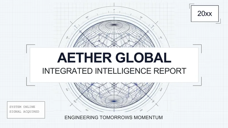 Aether Corporate Intelligence Report — 12-Slide Business & Corporate Presentation Template (Technical, Minimalist Style)