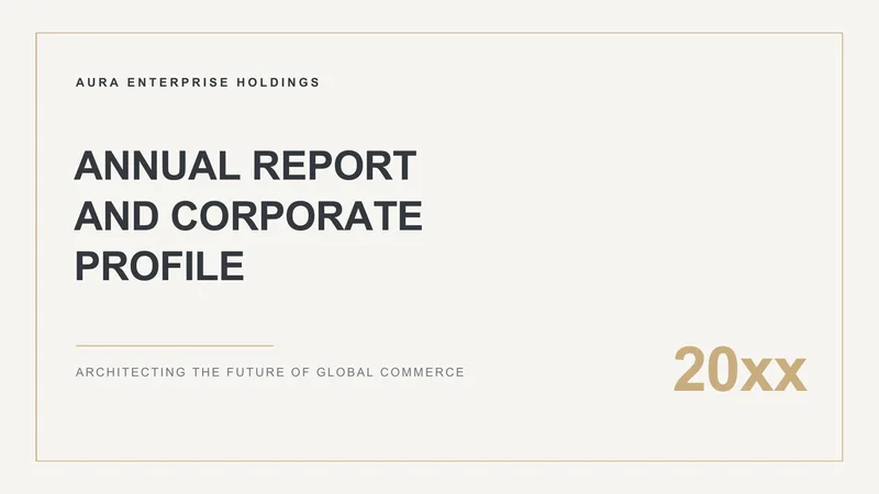 Annual Report — 7-Slide Business & Corporate Presentation Template (Strategic Style)
