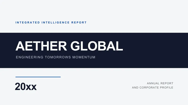 Annual Report — 7-Slide Business & Corporate Presentation Template (Futuristic Style)