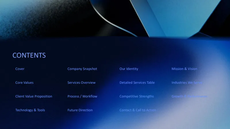 Company Introduction — 18-Slide Business & Corporate Presentation Template (Modern Glassmorphism Style) — slide 2
