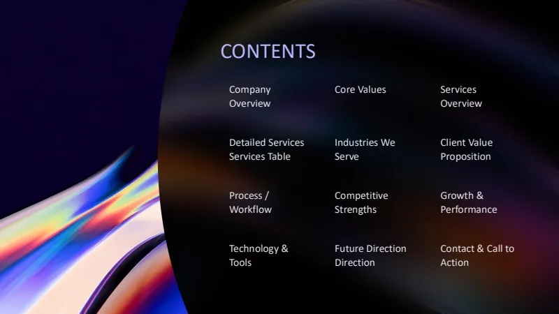 Company Introduction — 17-Slide Business & Corporate Presentation Template (Vibrant Liquid Dark Style) — slide 2