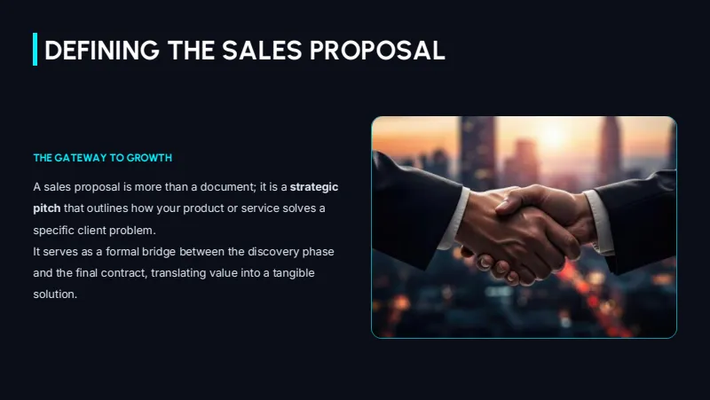 Sales Proposal — 16-Slide Business & Corporate Presentation Template (Dark Mode Style) — slide 2