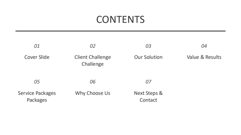 Sales Proposal — 10-Slide Business & Corporate Presentation Template (Dark Executive Digital Style) — slide 2