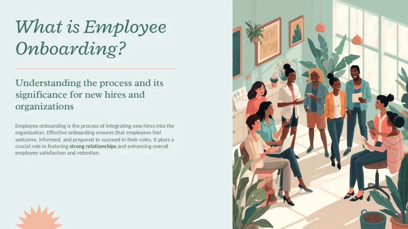 Employee onboarding — 15-Slide Business & Corporate Presentation Template (Serene, Modern, Illustrated Style) — slide 2