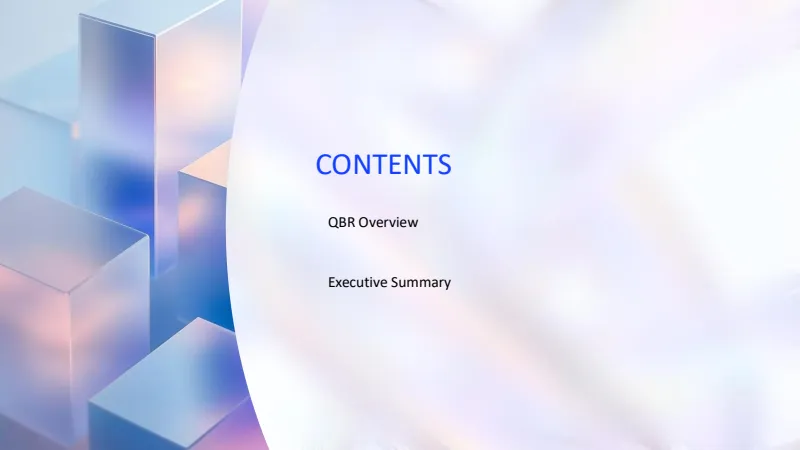 Quarterly Business Reviews — 13-Slide Business & Corporate Presentation Template (Modern Glassmorphism Style) — slide 2