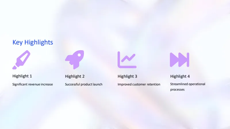 Quarterly Business Reviews — 13-Slide Business & Corporate Presentation Template (Modern Glassmorphism Style) — slide 5