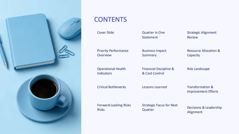 Quarterly Business Reviews — 18-Slide Business & Corporate Presentation Template (Clean Conceptual Style) — slide 2