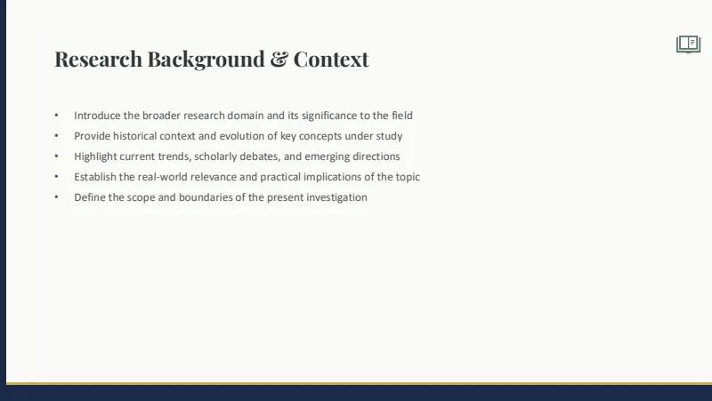 Thesis defense — 10-Slide Educational & Academic Presentation Template (Refined Academic Style) — slide 2