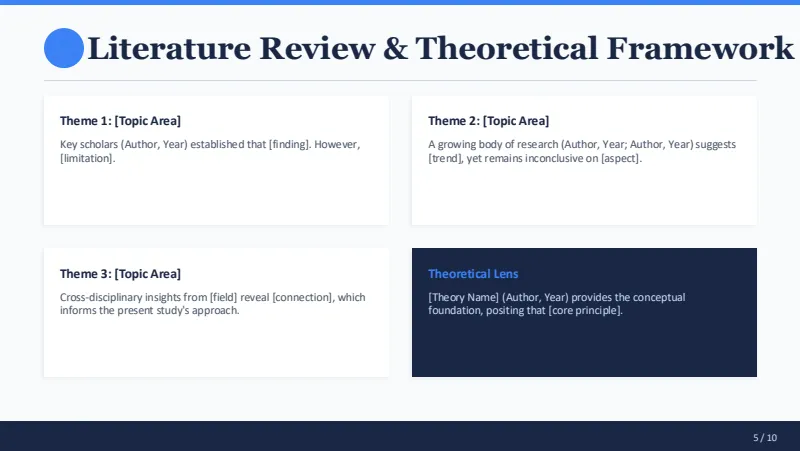 Thesis defense — 10-Slide Educational & Academic Presentation Template (Corporate Academic Style) — slide 5