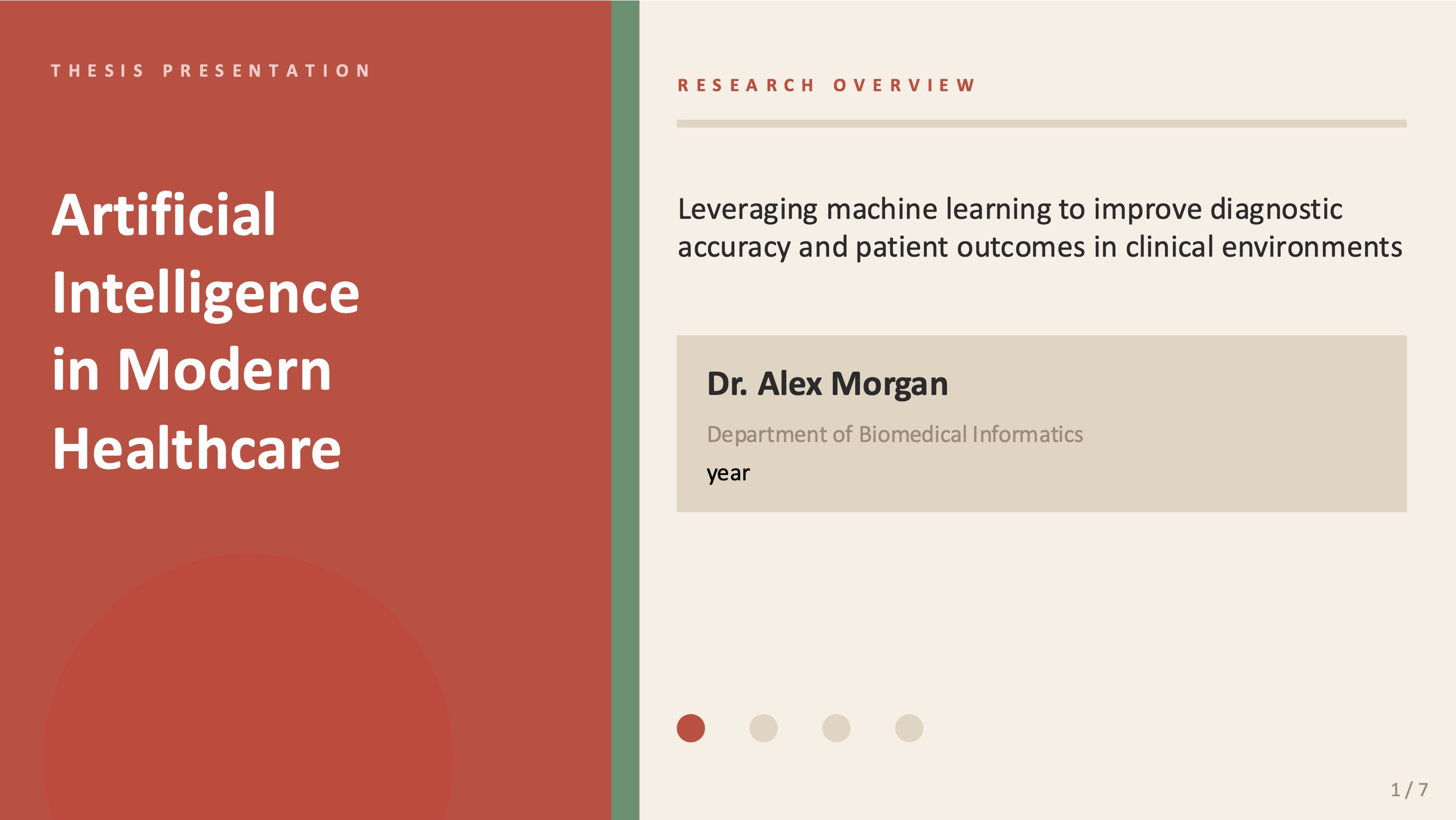 Thesis defense — 7-Slide Educational & Academic Presentation Template (Modern Earthy Minimalist Style)
