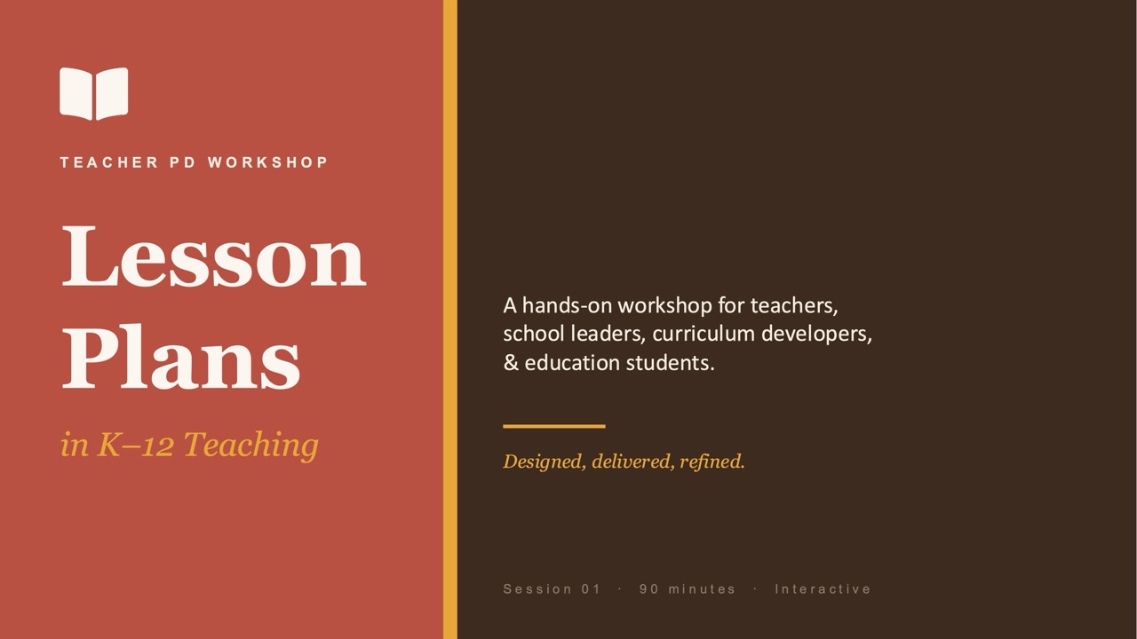 Lesson plans — 11-Slide Educational & Academic Presentation Template (Warm Minimalist Style)