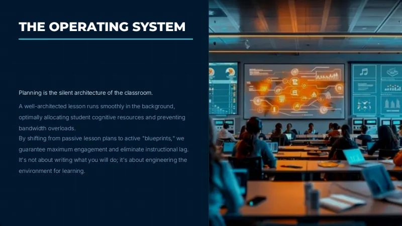 Lesson plans — 11-Slide Educational & Academic Presentation Template (Futuristic Tech-Architecture Style) — slide 2