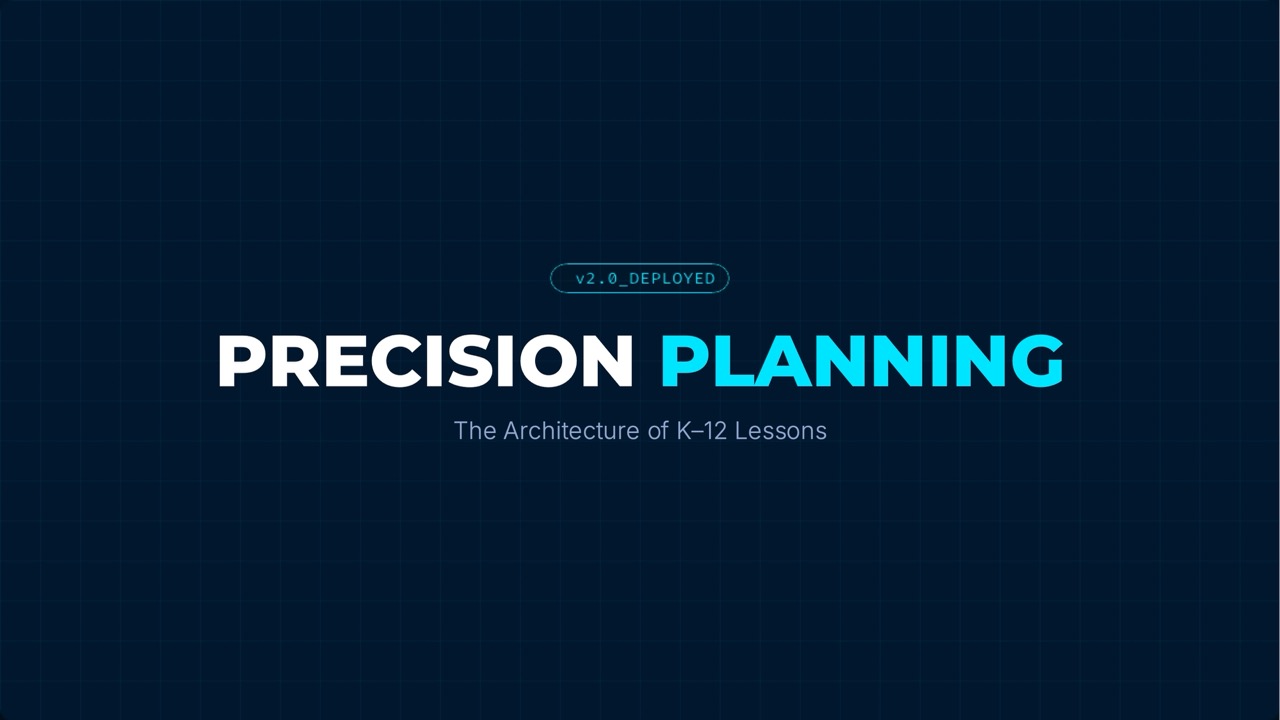Lesson plans — 11-Slide Educational & Academic Presentation Template (Futuristic Tech-Architecture Style)