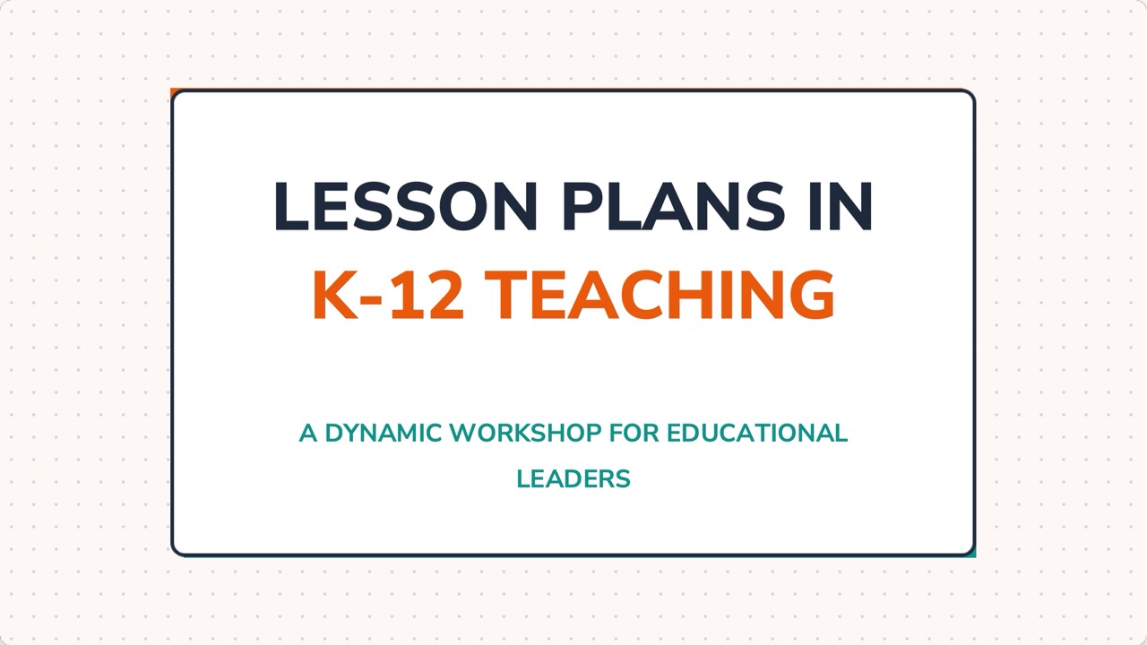 Lesson plans — 11-Slide Educational & Academic Presentation Template (Clean Academic Contemporary Style)