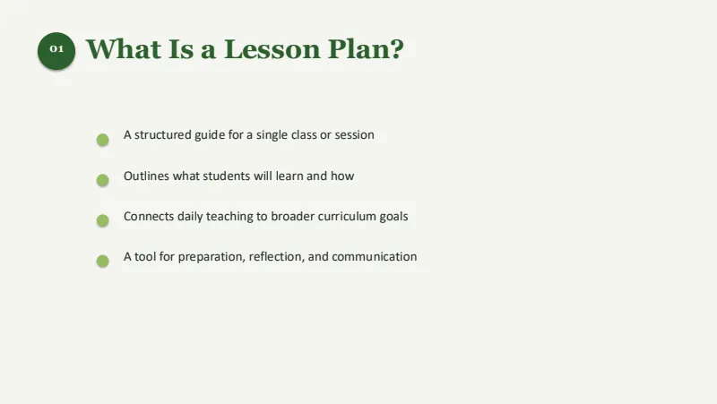 Lesson plans — 7-Slide Educational & Academic Presentation Template (Traditional Academic Minimalist Style) — slide 2