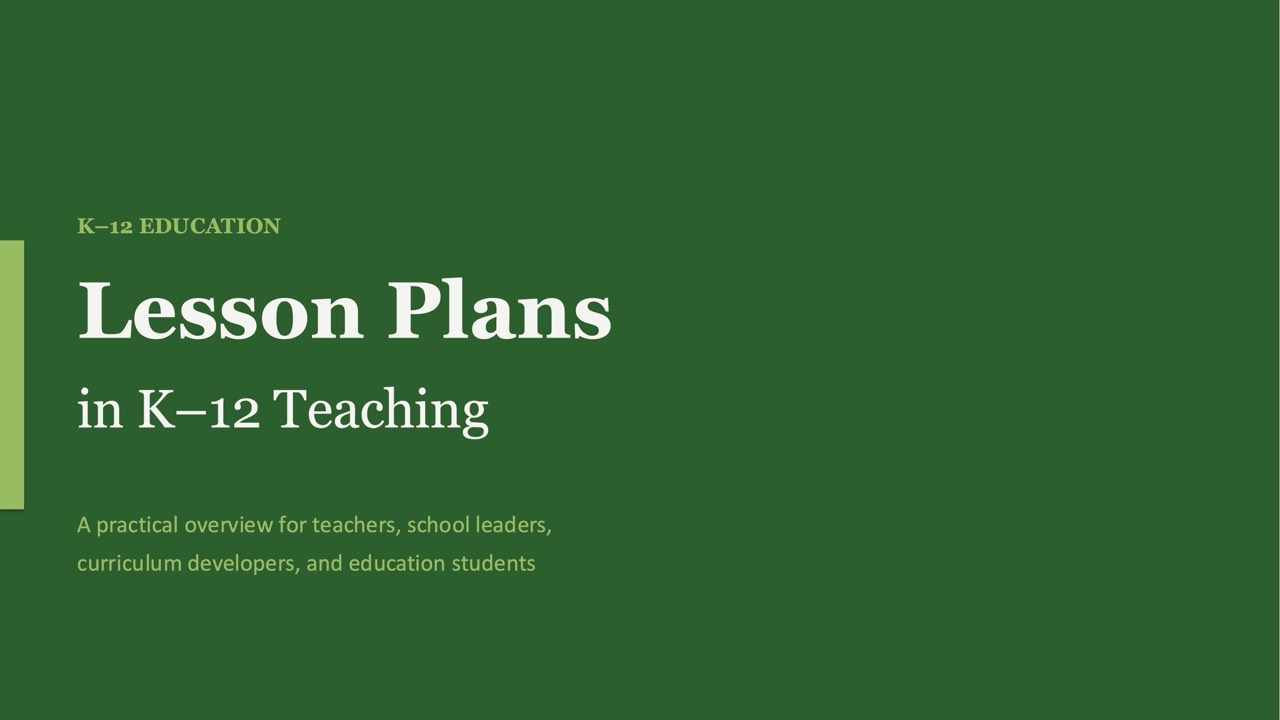 Lesson plans — 7-Slide Educational & Academic Presentation Template (Traditional Academic Minimalist Style)