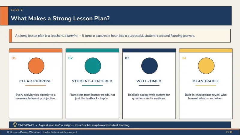 Lesson plans — 10-Slide Educational & Academic Presentation Template (Vibrant Planner Style) — slide 2