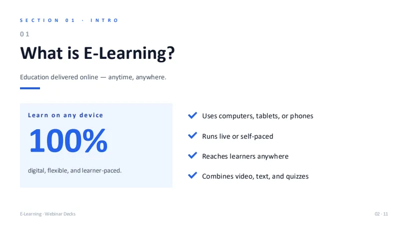 Webinar deck — 11-Slide Educational & Academic Presentation Template (Professional Minimalist Style) — slide 2